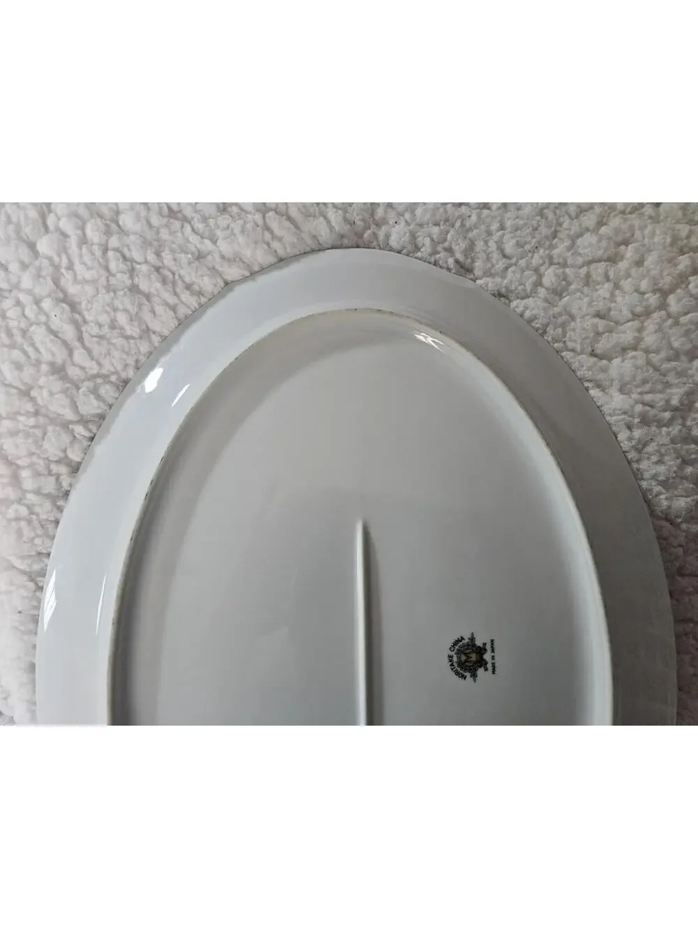 Vintage Noritake Elmhurst Platter Oval Floral Ceramic Porcelain Gold Trim 16.5" - Picture 10 of 13